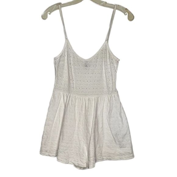 Divided White Shorts Romper - Picture 1 of 6